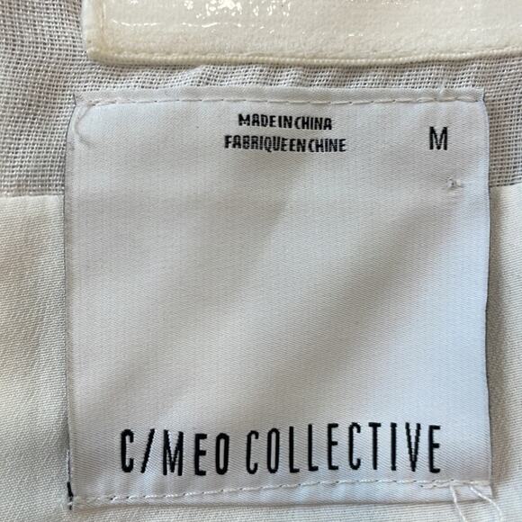 C/MEO Collective Striped Ruffle Strapless MIDI Dress size Medium - Picture 7 of 8